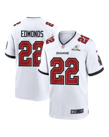 Chase Edmonds 22 Tampa Bay Buccaneers 2023 Playoffs Patch Game Men Jersey - White