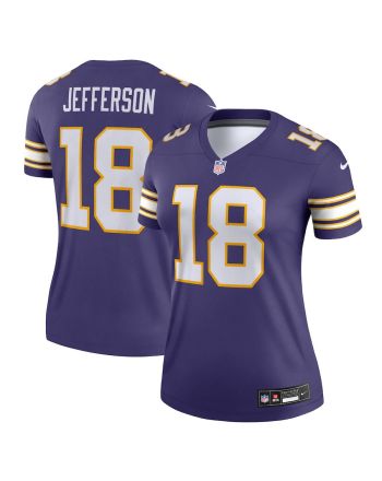 Justin Jefferson 18 Minnesota Vikings Women Alternate Legend Jersey - Purple