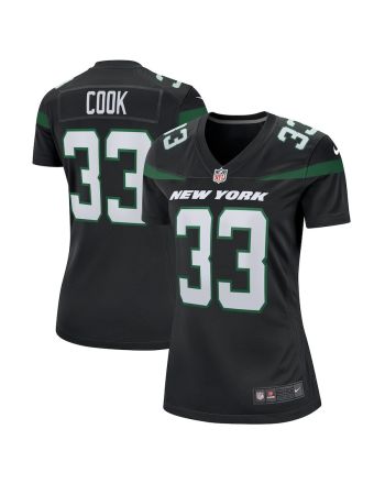 Dalvin Cook 33 New York Jets Women's Alternate Game Player Jersey - Stealth Black