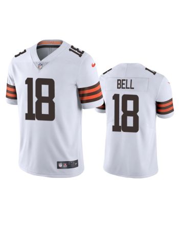 David Bell 18 Cleveland Browns White Vapor Limited Jersey