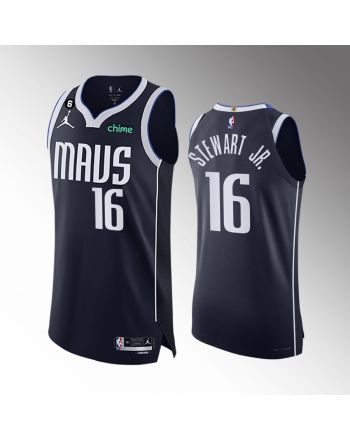 Dallas Mavericks 16 D.J. Stewart Jr. Navy Men Jersey 2022-23 Statement Edition