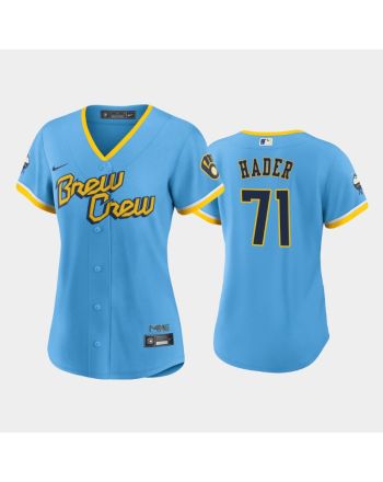 Josh Hader 71 Milwaukee Brewers Powder Blue 2022-23 City Connect Women's Jersey