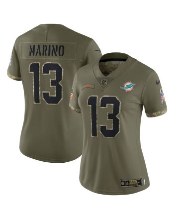 Dan Marino Miami Dolphins Women's 2022 Salute To Service Retired Player Limited Jersey - Olive