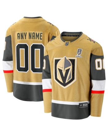 Vegas Golden Knights 2023 Stanley Cup Champions Patch Custom 00 Home Breakaway Custom Jersey - Gold