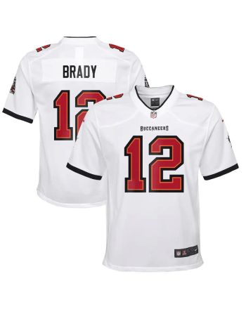 Tom Brady 12 Tampa Bay Buccaneers Youth Game Jersey - White