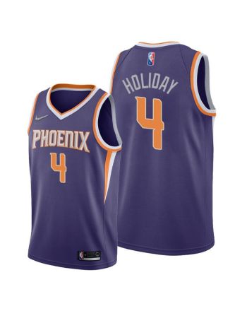 Aaron Holiday 4 Phoenix Suns 2022 Icon Edition Purple Jersey Diamond Badge - Men Jersey