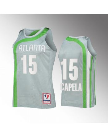 Atlanta Hawks Clint Capela 15 Hardwood Classics Sliver NBA 75th Jersey