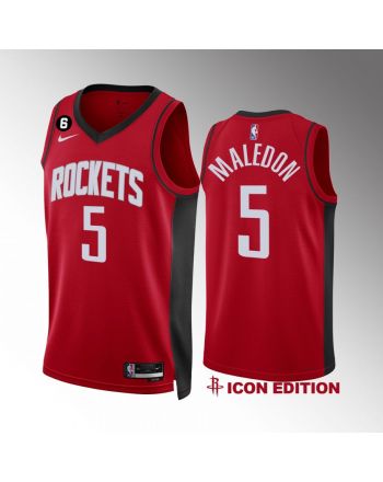 Theo Maledon 5 2022-23 Houston Rockets Red Icon Edition Men Jersey Swingman