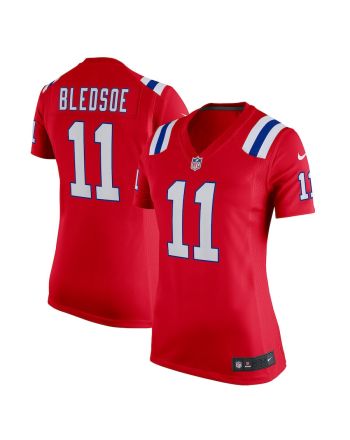 Drew Bledsoe 11 New England Patriots Women Retired Game Jersey - Red