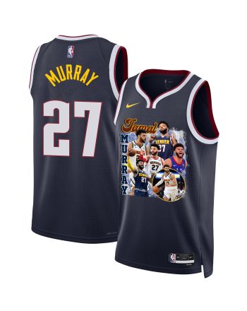 Jamal Murray 27 Denver Nuggets Playmaking Maestro 2023 NBA Champions Swingman Jersey - Black