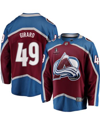 Samuel Girard 49 Colorado Avalanche Stanley Cup 2023 Playoffs Patch Home Breakaway Men Jersey - Burgundy