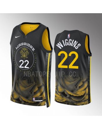 Golden State Warriors Andrew Wiggins 22 2022-23 City Edition Black Men Jersey Swingman