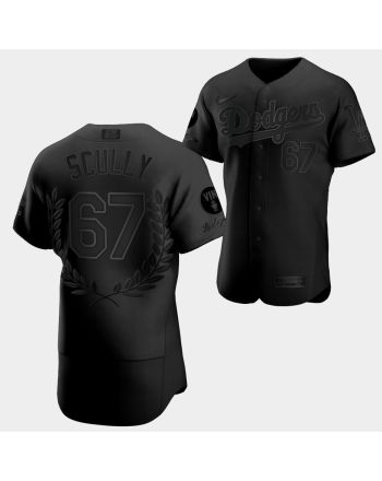 Vin Scully Special Commemorative Los Angeles Dodgers 67 Black Vin Forever Jersey