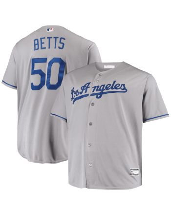 Men's Mookie Betts Gray Los Angeles Dodgers Big & Tall Player Jersey Jersey