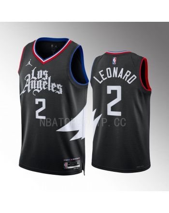 Kawhi Leonard 2 Los Angeles Clippers Black Statement Edition 2022-23 Jersey Swingman