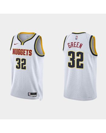 Denver Nuggets Jeff Green 32 2022-23 Association Edition White Men Jersey Swingman