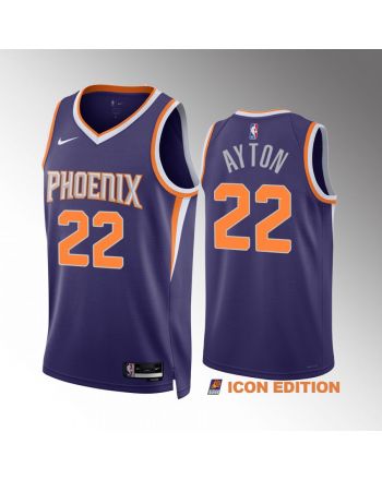 Deandre Ayton 22 Phoenix Suns Purple 2022-23 Icon Edition Men Jersey Swingman