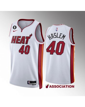 Udonis Haslem 40 2022-23 Miami Heat White Association Edition Jersey NO.6 Patch