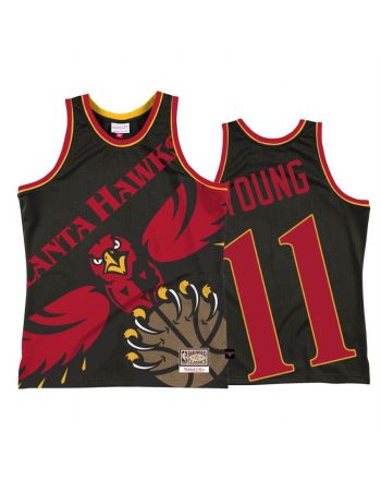 Atlanta Hawks Trae Young 11 Black Big Face 2.0 Jersey