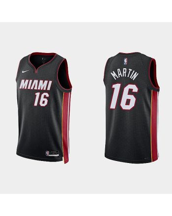 Miami Heat 16 Caleb Martin 2022-23 Icon Edition Black Men Jersey