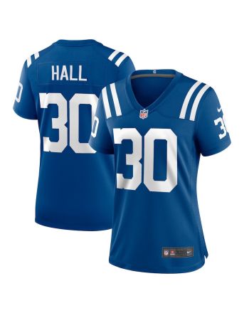 Darren Hall 30 Indianapolis Colts Women Team Game Jersey - Royal