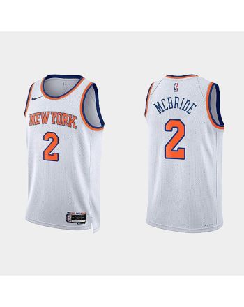 New York Knicks Miles McBride 2 2022-23 Association Edition White Men Jersey Swingman