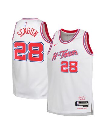 Alperen Sengun 28 Houston Rockets 2023/24 City Edition Swingman YOUTH Jersey - White