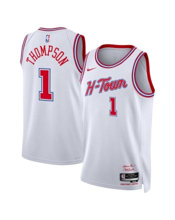 Amen Thompson 1 Houston Rockets 2023/24 City Edition Swingman Jersey - White