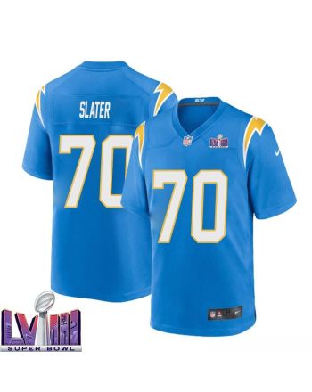 Rashawn Slater 70 Los Angeles Chargers Super Bowl LVIII Men Home Game Jersey - Powder Blue