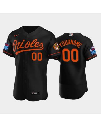 Custom 00 Little League Classic 2022-23 Baltimore Orioles Black Alternate Jersey