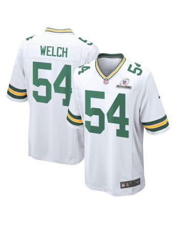 Kristian Welch 54 Green Bay Packers 2024 Divisional Patch Game Men Jersey - White