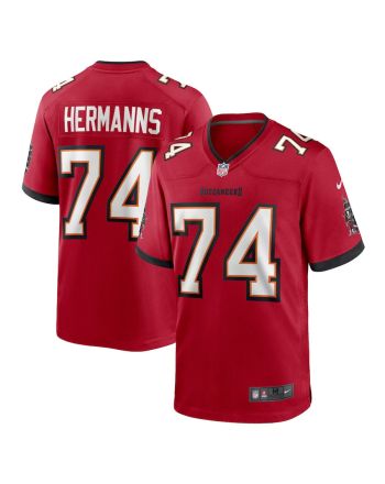 Grant Hermanns 74 Tampa Bay Buccaneers Home Game Player Jersey - Red