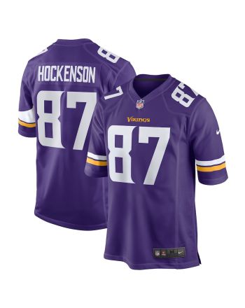 T.J. Hockenson 87 Minnesota Vikings Game Player Jersey - Purple