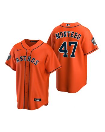 Houston Astros Rafael Montero 47 Orange 2022-23 World Series Jersey