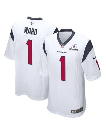 Jimmie Ward 1 Houston Texans 2023 Playoffs Patch Game Men Jersey - White