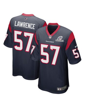 Rashard Lawrence 57 Houston Texans 2024 Divisional Patch Game Men Jersey - Navy