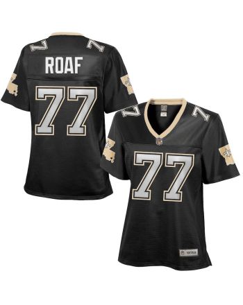 Willie Roaf 77 New Orleans Saints Women's Retired Player Jersey - Black