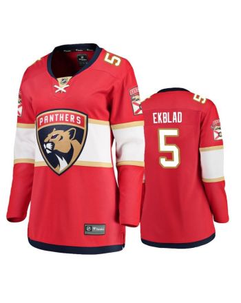 Florida Panthers Aaron Ekblad 5 Breakaway Player Home Red Jersey - Women Jersey