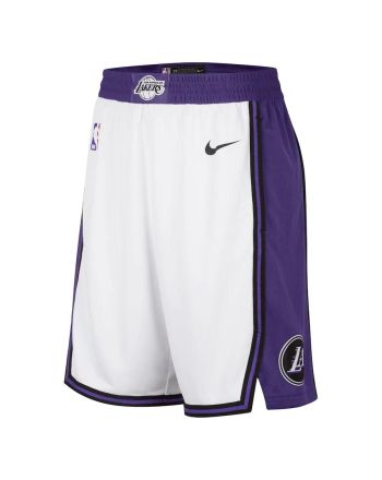 Los Angeles Lakers 2022/23 City Edition Swingman Shorts - White/Purple