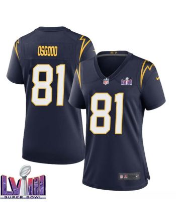 Kassim Osgood 81 Los Angeles Chargers Super Bowl LVIII Women Alternate Game Jersey - Navy