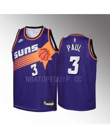 Chris Paul 3 Phoenix Suns 2022-23 Classic Edition Purple Youth Jersey - Swingman