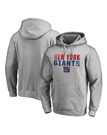 New York Giants Iconic Collection Fade Out Pullover Hoodie - Heather Grey