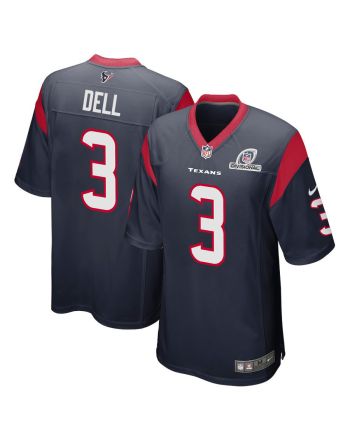 Tank Dell 3 Houston Texans 2024 Divisional Patch Game Men Jersey - Navy