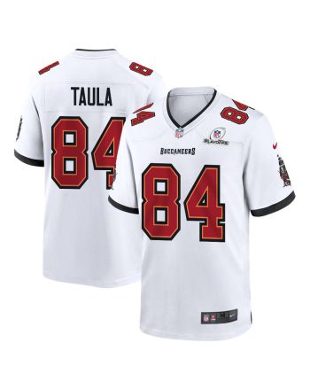 Tanner Taula 84 Tampa Bay Buccaneers 2023 Playoffs Patch Game Men Jersey - White