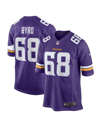 Henry Byrd 68 Minnesota Vikings Men Team Game Jersey - Purple