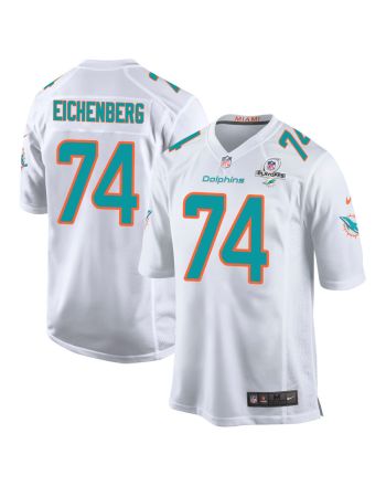 Liam Eichenberg 74 Miami Dolphins 2023 Playoffs Patch Game Men Jersey - White