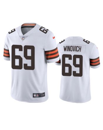 Chase Winovich 69 Cleveland Browns White Vapor Limited Jersey