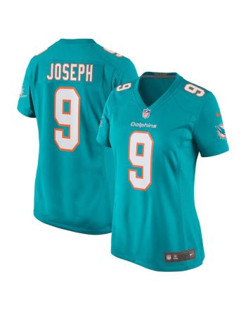 Kelvin Joseph 9 Miami Dolphins Women Team Game Jersey - Aqua