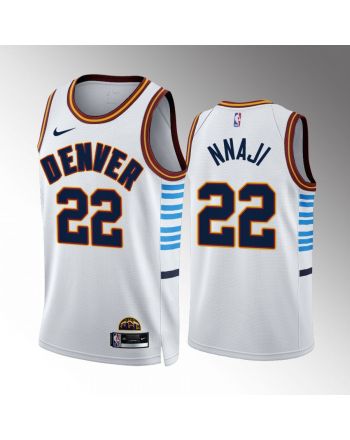 Zeke Nnaji 22 2022-23 Denver Nuggets White City Edition Jersey Swingman