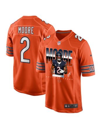 D.J. Moore 2 Signed Chicago Bears Alternate Game Men Jersey - Orange